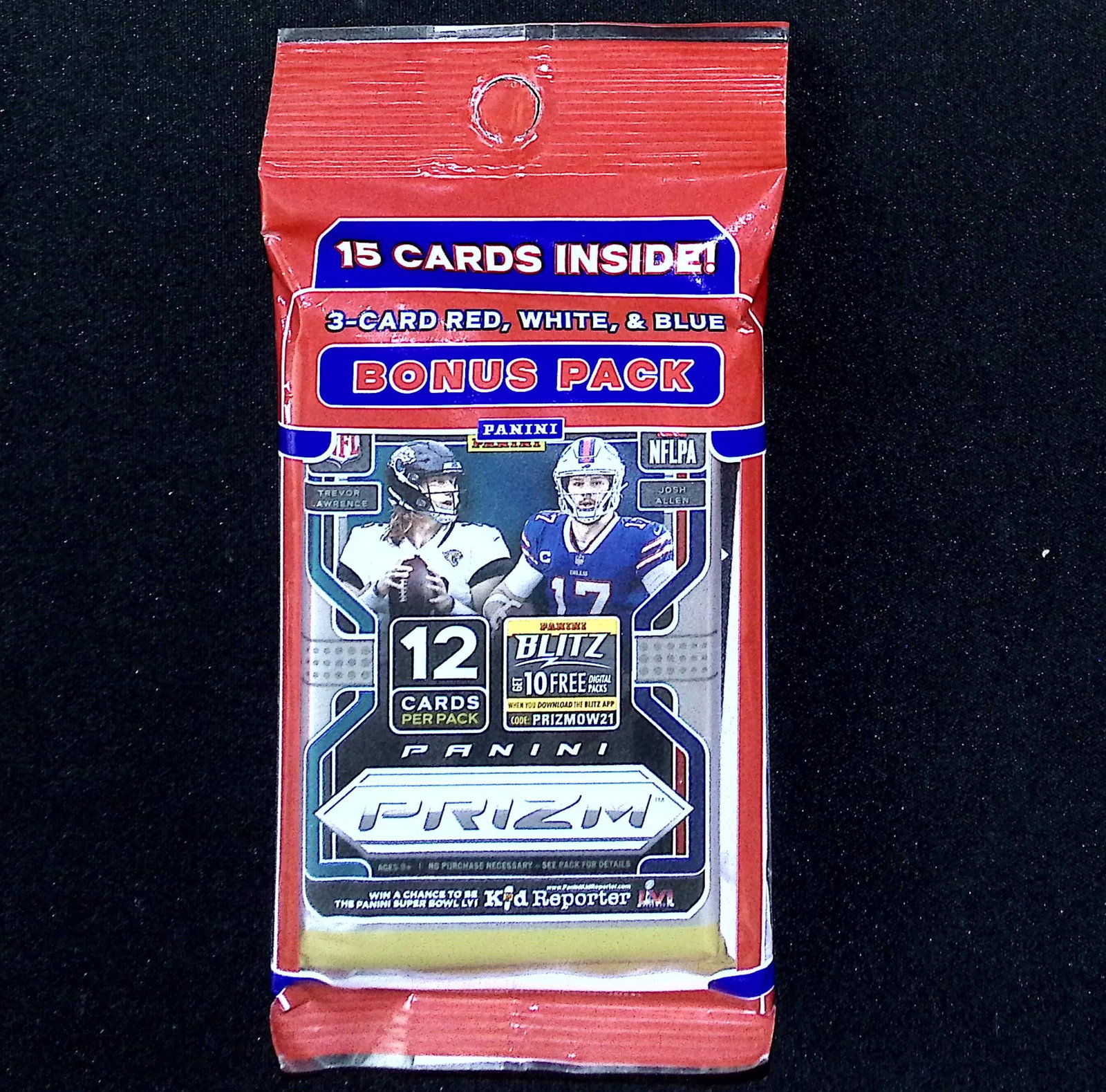 2021 Panini Prizm Football Card VALUE PACK + 3 CARD RED, WHITE & BLUE BONUS PACK: Panini Rookie Football NFL Trading & Sports Cards, Football & Sports Cards for Sale Near Me, Silver, Wave, Autographs, SP, SSP, Numbered, Super Bowl & Hall of Fame Players, Valuable Auction Memorabili