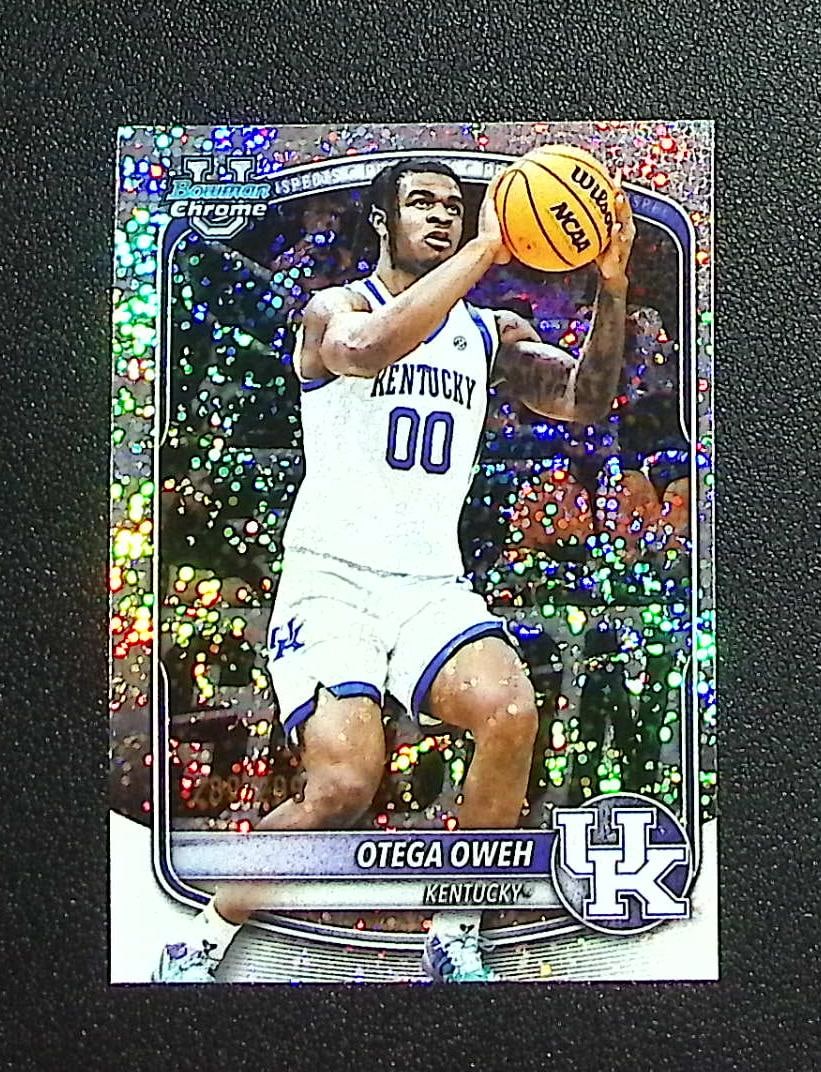 Otega Oweh Speckle Refractor /299 2025-26 Bowman Chrome #BCP-98 Kentucky: Topps, Bowman, & Fanatics Baseball MLB Trading & Sports Cards, Sports Cards for Sale Near Me, World Series & Hall of Fame Players Memorabilia, Refractors, X-Fractors, Numbered, SP, SSP, Valuable Aucti