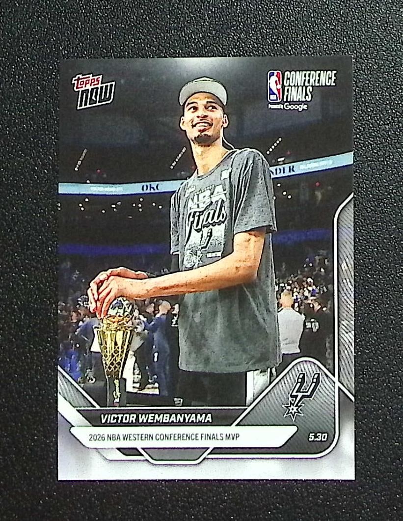 Victor Wembanyama Conference Finals MVP 2026 Topps Now #324 San Antonio Spurs: Topps, Bowman, & Fanatics Baseball MLB Trading & Sports Cards, Sports Cards for Sale Near Me, World Series & Hall of Fame Players Memorabilia, Refractors, X-Fractors, Numbered, SP, SSP, Valuable Aucti