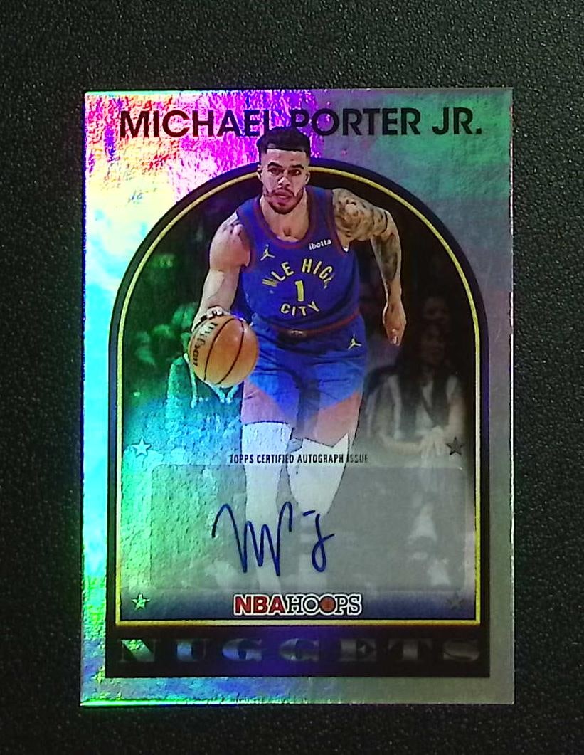 Michael Porter Jr. Auto 2025-26 Topps NBA Hoops #89S-MP Denver Nuggets: Topps, Bowman, & Fanatics Baseball MLB Trading & Sports Cards, Sports Cards for Sale Near Me, World Series & Hall of Fame Players Memorabilia, Refractors, X-Fractors, Numbered, SP, SSP, Valuable Aucti