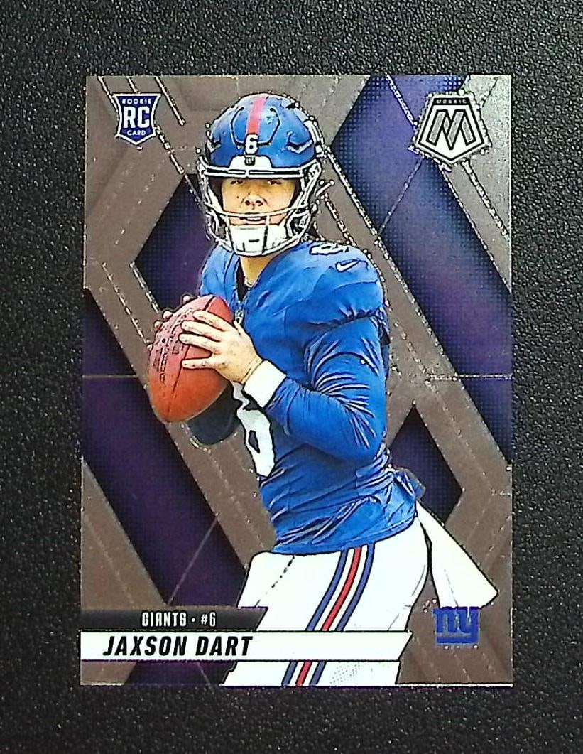 Jaxson Dart Rookie Card 2025 Panini Mosaic #362 New York Giants: Panini, Donruss Optic, & Donruss Select, Prizm, Mosaic, Contenders, Zenith, Phoenix, Illusions, Absolute, Rookie NFL Sports Trading Cards, SP, SSP, Cards, Football Cards for Sale Near Me, Superbowl & 