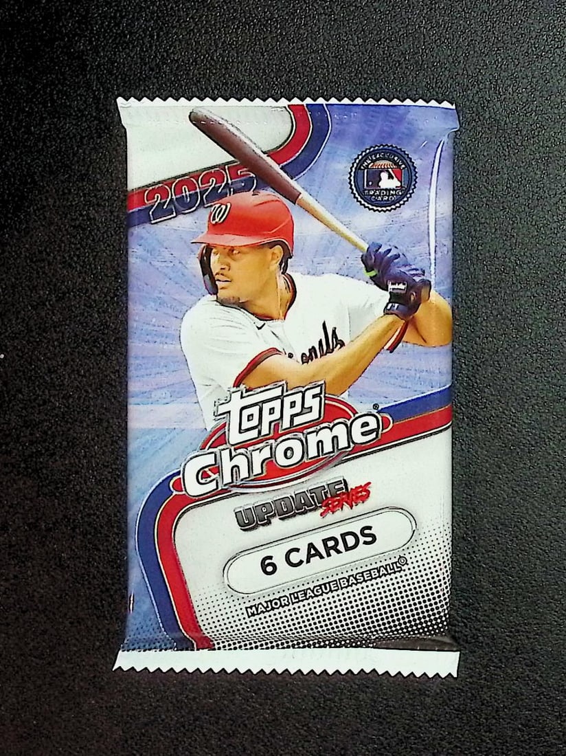 2025 Topps Chrome Update Series Baseball Cards MEGA BOX PACK Sports Cards James Wood Rookie Card: Factory Sealed Topps Baseball MLB Trading & Sports Cards, Rookie Cards in this set are James Wood, Dylan Crews, Speckled, SP, SSP, Variations, Autographs, Chrome, Refractors, Sports Cards for Sale Nea
