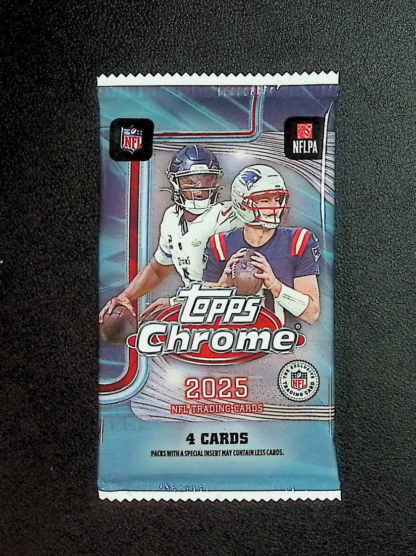 2025 Topps Chrome Football Blaster Box Pack: Topps Football NFL Trading & Sports Cards, Refractors, Prism Refractors, X-Fractors, Sports Cards for Sale Near Me, Super Bowl & Hall of Fame Players, Autographs, SP, SSP, Valuable Auction Memorabilia