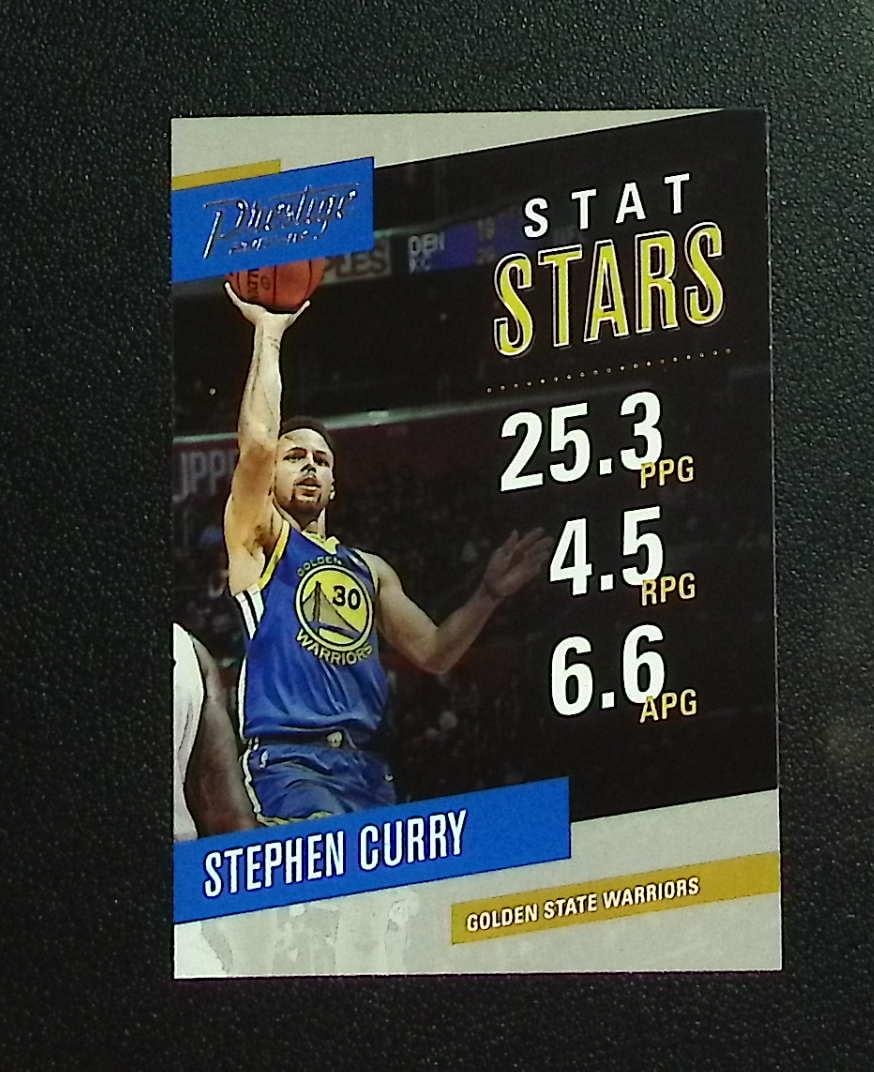 Stephen Curry Stat Stars 2017-18 Panini Prestige #9 Golden State Warriors (1 of 2)