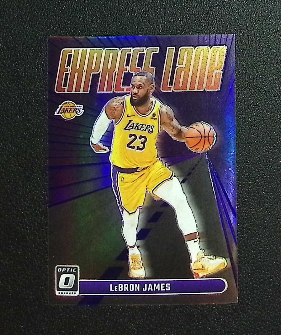 LeBron James Express Lane Purple Prizm 2023-24 Donruss Optic #9 Los Angeles Lakers: Panini, Donruss Optic, Donruss Select, Prizm, Mosaic, Contenders, Revolution, Phoenix, NBA Hoops, Rookie NFL Sports Trading Cards, Silver, SP, SSP, Wave Prizms, Numbered Cards, Basketball sports Cards