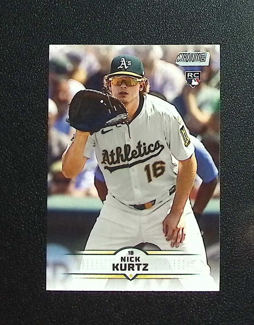 Nick Kurtz Rookie Card 2025 Topps Stadium Club #9 Oakland Athletics: Topps, Bowman, & Fanatics Baseball MLB Trading & Sports Cards, Sports Cards for Sale Near Me, World Series & Hall of Fame Players Memorabilia, Refractors, X-Fractors, Numbered, SP, SSP, Valuable Aucti