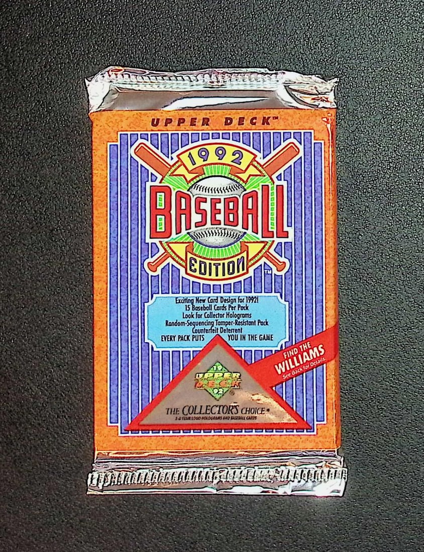 1992 Upper Deck Vintage Series 1 Baseball Card Retail box Wax Pack - MLB Sports Trading Card (1 of 1)