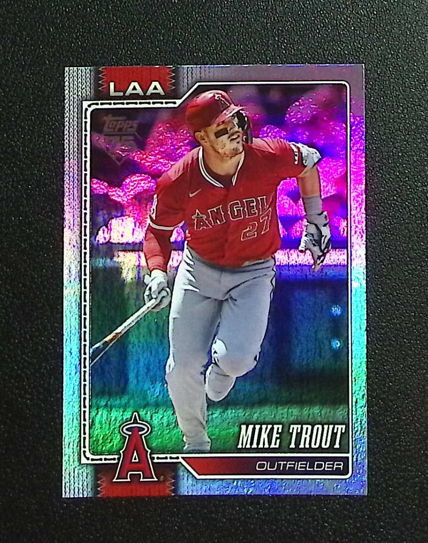 Mike Trout Rainbow Foil 2026 Topps #350 Los Angeles Angels: Topps, Bowman, & Fanatics Baseball MLB Trading & Sports Cards, Sports Cards for Sale Near Me, World Series & Hall of Fame Players Memorabilia, Refractors, X-Fractors, Numbered, SP, SSP, Valuable Aucti