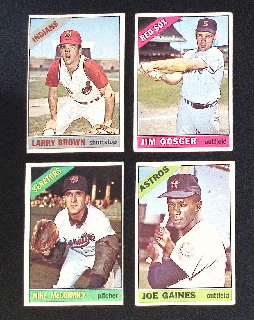 Lot of 4 1966 Topps Vintage Basball Cards. All Different, See Pictures for Cards/Condition (1 of 2)