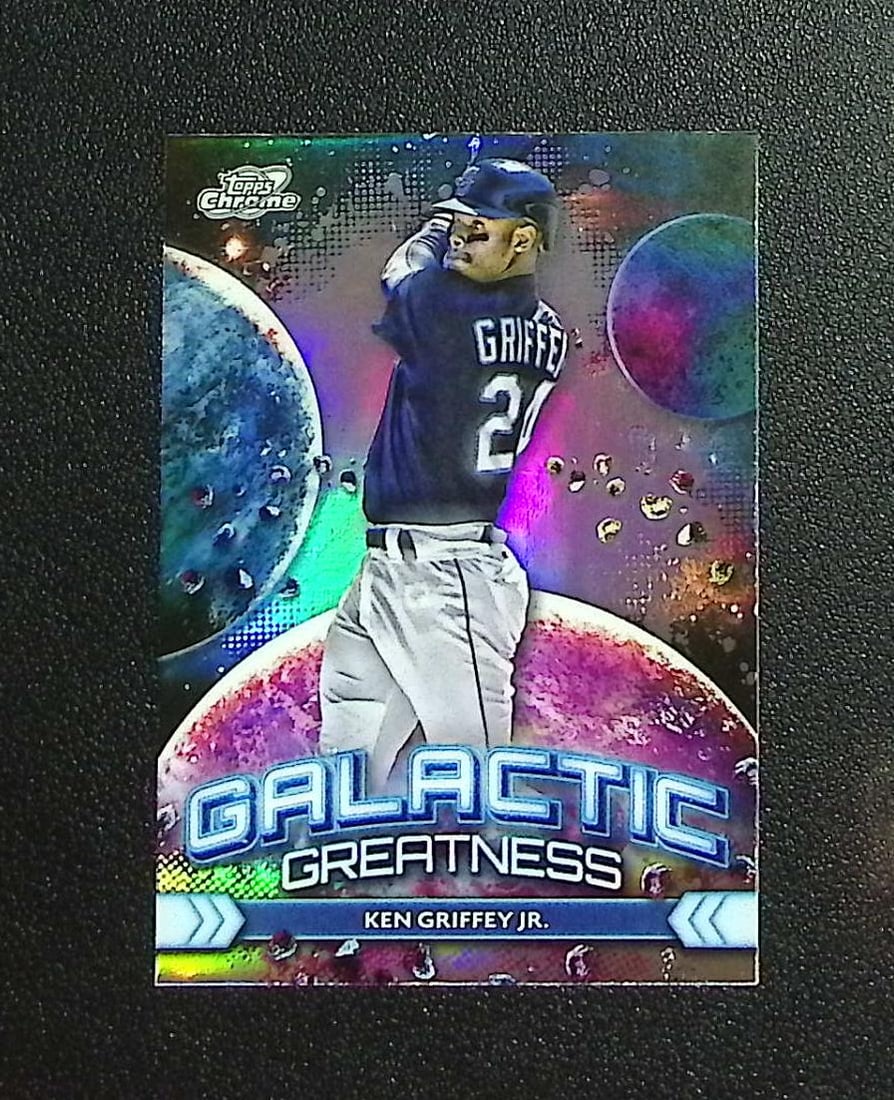 Ken Griffey Jr. Galactic Greatness 2024 Topps Cosmic Chrome #GG-4 Seattle Mariners: Topps, Bowman, & Fanatics Baseball MLB Trading & Sports Cards, Sports Cards for Sale Near Me, World Series & Hall of Fame Players Memorabilia, Refractors, X-Fractors, Numbered, SP, SSP, Valuable Aucti