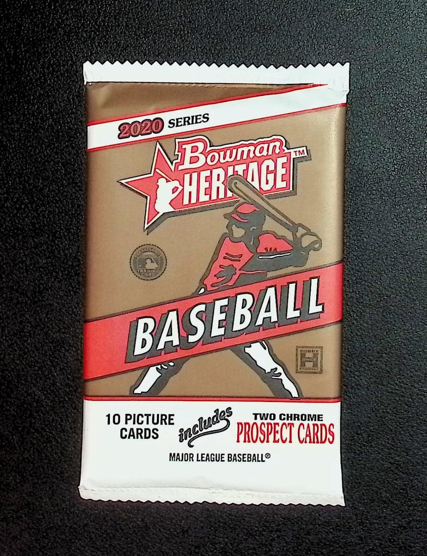 2020 Bowman HERITAGE HOBBY BOX PACK 2 Chrome Prospect Cards in Every Pack (1 of 1)