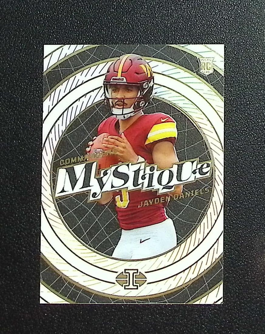 Jayden Daniels Rookie Card Mystique 2024 Illusions #4 Washington Commanders: Panini, Donruss Optic, & Donruss Select, Prizm, Mosaic, Contenders, Zenith, Phoenix, Illusions, Absolute, Rookie NFL Sports Trading Cards, SP, SSP, Cards, Football Cards for Sale Near Me, Superbowl & 