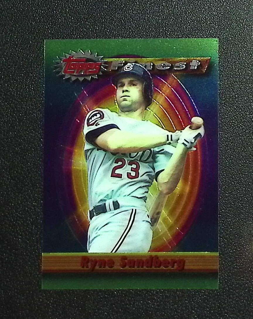 Ryne Sandberg 1994 Topps Finest #210 Chicago Cubs: Topps, Bowman, & Fanatics Baseball MLB Trading & Sports Cards, Sports Cards for Sale Near Me, World Series & Hall of Fame Players Memorabilia, Refractors, X-Fractors, Numbered, SP, SSP, Valuable Aucti