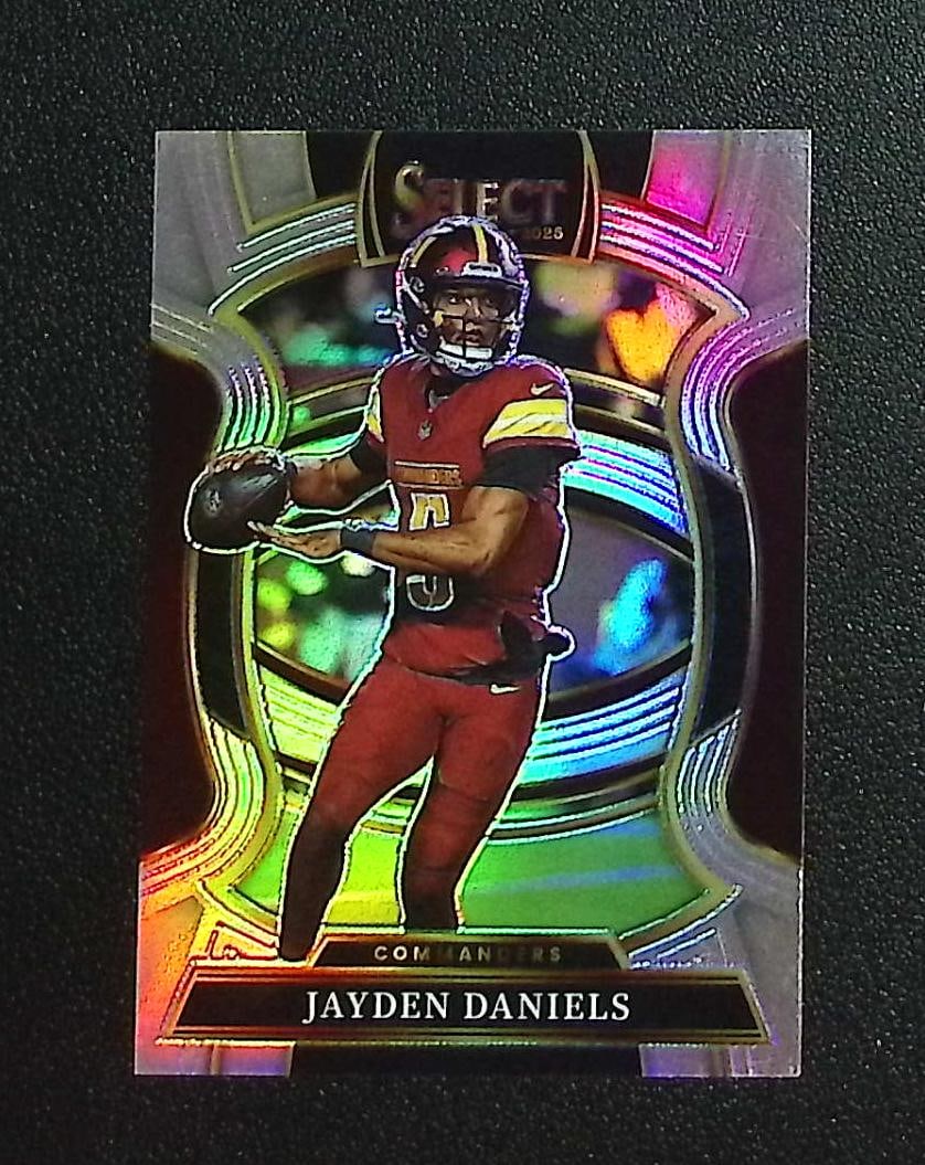 Jayden Daniels Silver Prizm 2025 Panini Select #88 Washington Commanders: Panini, Donruss Optic, & Donruss Select, Prizm, Mosaic, Contenders, Zenith, Phoenix, Illusions, Absolute, Rookie NFL Sports Trading Cards, SP, SSP, Cards, Football Cards for Sale Near Me, Superbowl & 
