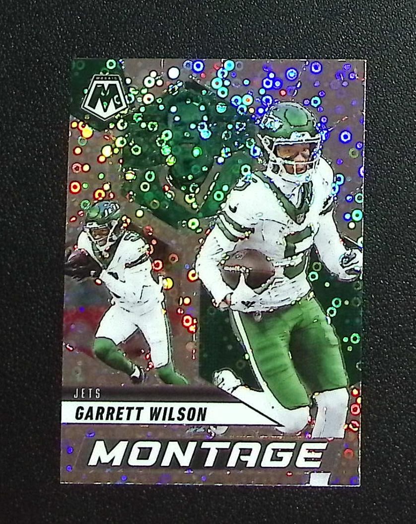Garrett Wilson Montage No Huddle Prizm 2025 Mosaic #14 New York Jets: Panini, Donruss Optic, & Donruss Select, Prizm, Mosaic, Contenders, Zenith, Phoenix, Illusions, Absolute, Rookie NFL Sports Trading Cards, SP, SSP, Cards, Football Cards for Sale Near Me, Superbowl & 