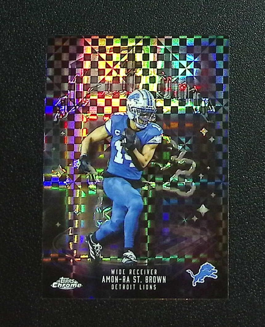 Amon-Ra St.Brown All Chrome Team XFractor 2025 Topps Chrome #ACT-7 Lions: Topps & Bowman Football NFL Trading Sports Cards, Sports Cards for Sale Near Me, Super Bowl & Hall of Fame Player Cards, Resurgence, Composite, SP, SSP, Valuable Auction Memorabilia Lots For Sale On L