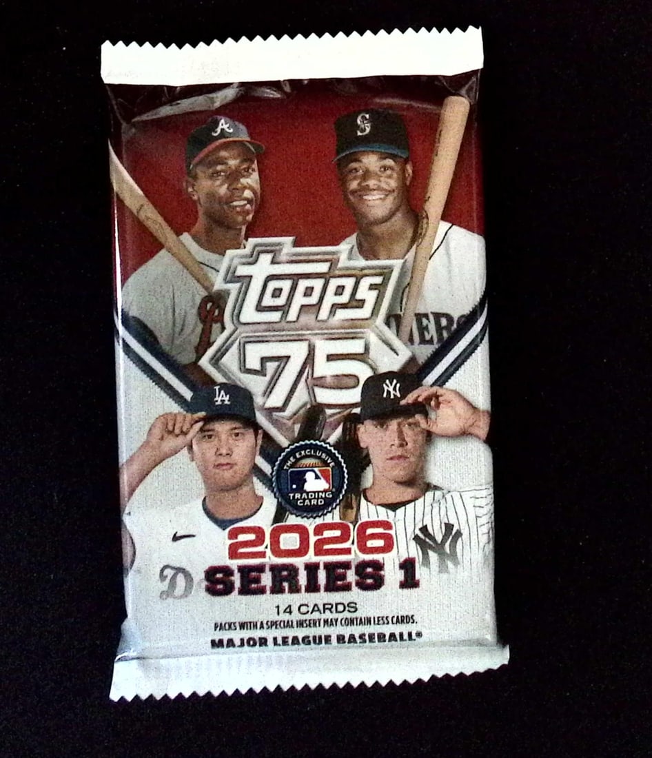 2026 Topps Series 1 Baseball 75th Anniversary MEGA BOX PACK: Factory Sealed Topps Baseball MLB Trading & Sports Cards, Rookie Cards in this set are Jack Caglianone, Speckled, SP, SSP, Variations, Autographs, Chrome, Refractors, 1976 Topps, Sports Cards for Sale