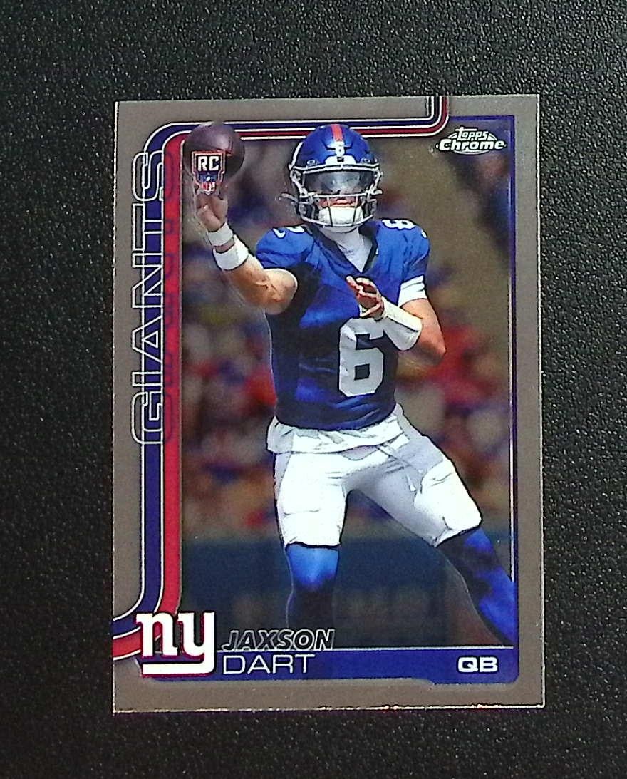Jaxon Dart Rookie Card 2025 Topps Chrome #306 New York Giants: Topps & Bowman Football NFL Trading Sports Cards, Sports Cards for Sale Near Me, Super Bowl & Hall of Fame Player Cards, Resurgence, Composite, SP, SSP, Valuable Auction Memorabilia Lots For Sale On L