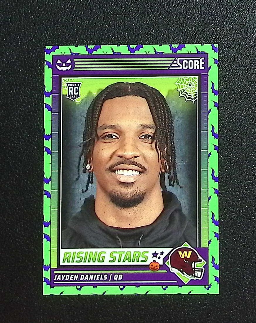 Jaden Daniels Rookie Card 2024 Panini Score-A-Treat #26 Commanders: Panini, Donruss Optic, & Donruss Select, Prizm, Mosaic, Contenders, Zenith, Phoenix, Illusions, Absolute, Rookie NFL Sports Trading Cards, SP, SSP, Cards, Football Cards for Sale Near Me, Superbowl & 