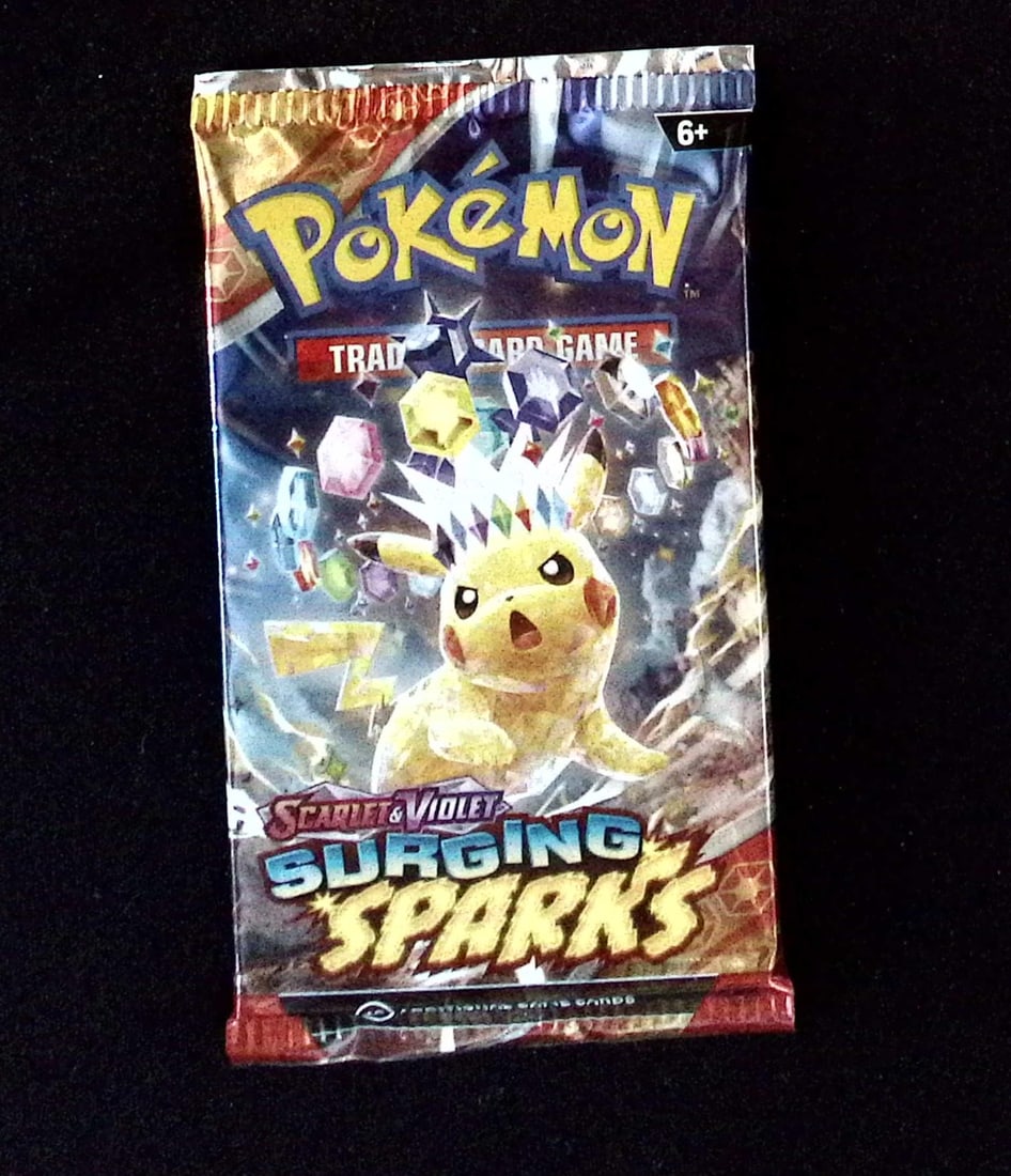 Pokemon Scarlet & Violet Surging Sparks 10 Card TCG Booster Pack, Charizard, Pikachu, Holo: Pokemon Trading Card Game Cards, Charizard, Pikachu, Mewto, EX, Referse Holo, Holo Rare Cards, Secret Rare Cards, Full Art Cards, Evee, 3 Stars Ultra Rare Cards, Double Rare, Illustration Rare, Specia