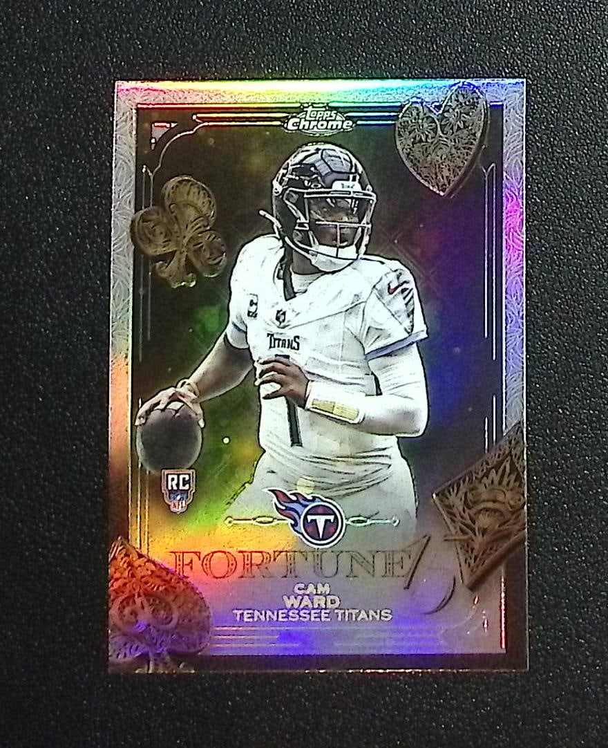 Cam Ward Rookie Card Fortune 15 Refractor 2025 Topps Chrome #F15-22 Titans: Topps & Bowman Football NFL Trading Sports Cards, Sports Cards for Sale Near Me, Super Bowl & Hall of Fame Player Cards, Resurgence, Composite, SP, SSP, Valuable Auction Memorabilia Lots For Sale On L