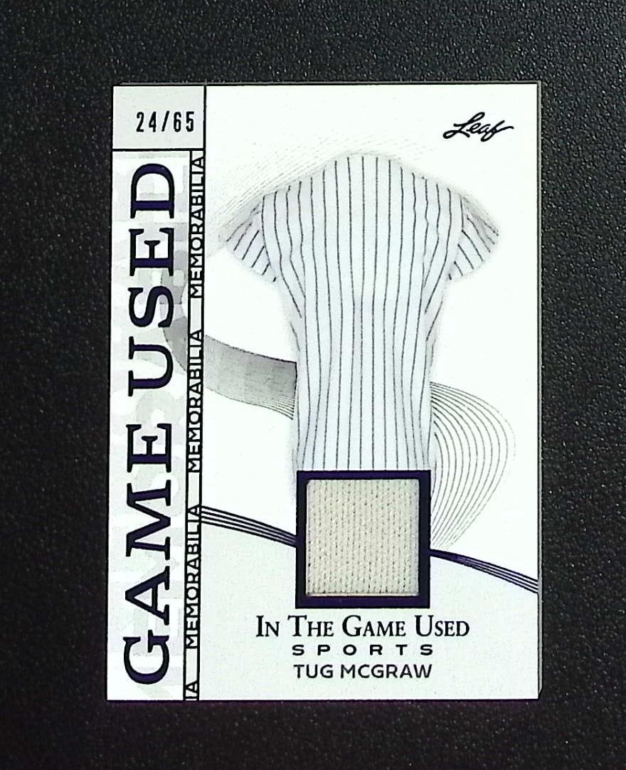 Tug McGraw Game Used Jersey Relic /65 2025 Leaf #GM-47: Leaf Baseball MLB Trading & Sports Cards, Old Sports Cards for Sale Near Me, Auction Memorabilia Lots for Sale On Line, World Series & Hall of Fame Players