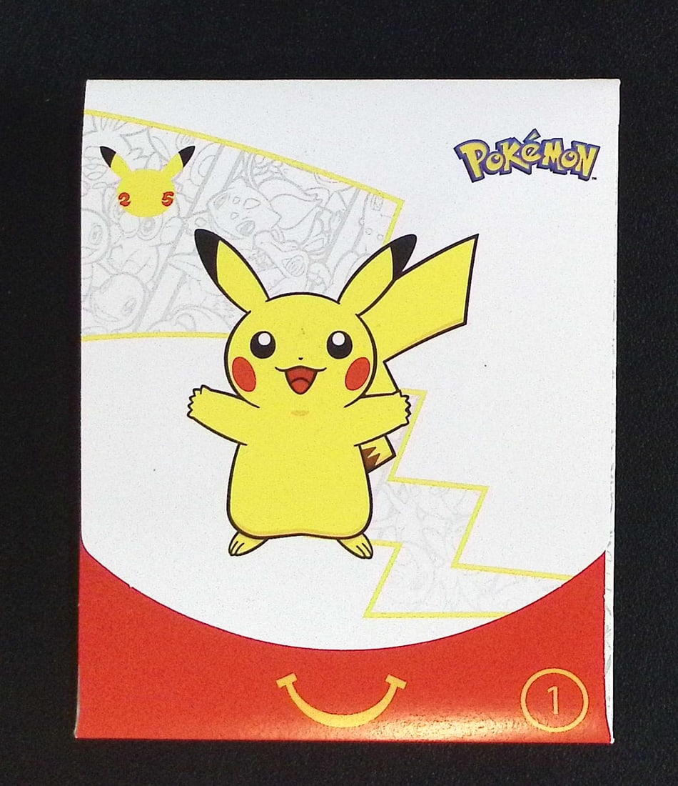 2021 Pokemon McDonald's 25th Anniversary Sealed Pack 4 Cards: Pokemon Trading Card Game Cards, Charizard, Pikachu, Mewtwo, Reverse Holo, Holo Rare, Secret Rare Cards, Full Art Cards, Eevee, Ultra Rare Card, Illustration Rare, Special Illustration Rare SIR