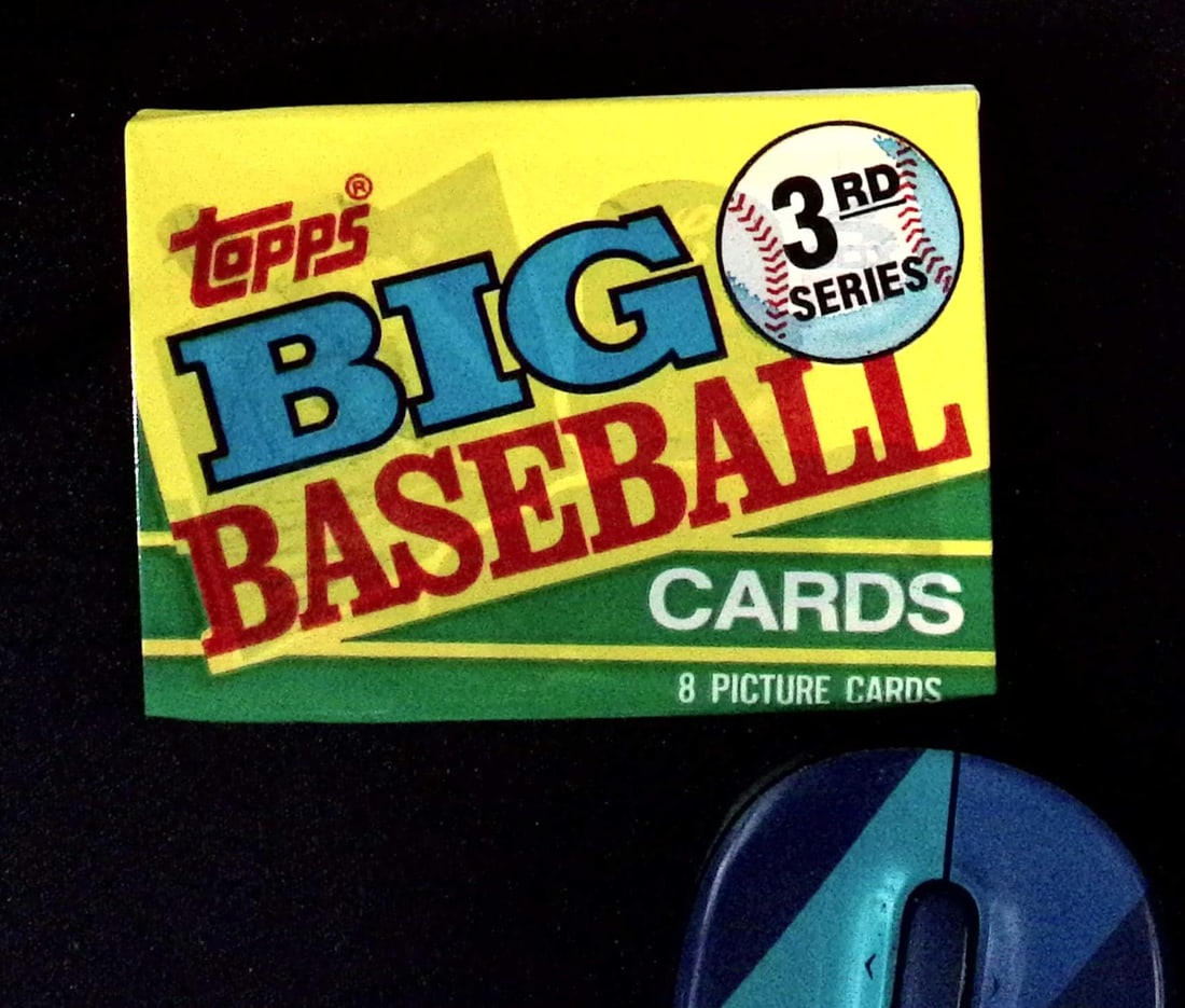 1990 Topps Big Baseball Series 3 Retail Box Wax Pack Vintage Baseball Cards: Topps Valuable Vintage MLB Rookie Baseball Trading Cards, Ken Griffey, Jr, Barry Bonds, Rickey Henderson, Nolan Ryan, Bo Jackson, Rickey Henderson, Dave Winfield, Old Sports Cards for Sale Near Me, Wo