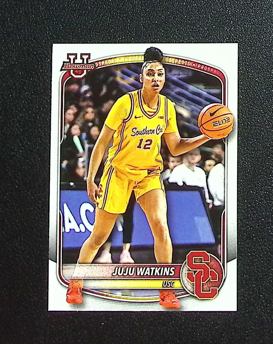Juju Watkins Prospects 2025-26 Bowman #BPP-96 USC Trojans: Topps & Bowman Basketball NBA Trading & Sports Cards, Sports Cards for Sale Near Me, Chrome, Refractor, SP, SSP, Valuable Auction Memorabilia Lots Sold On Line, NBA Championship & Hall of Fame Player 