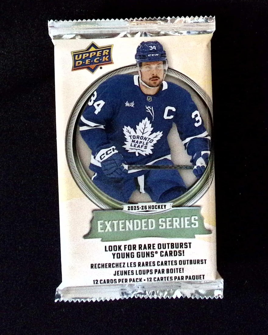 2025-26 Upper Deck Extended Series Hockey BLASTER BOX PACK - 12 NHL Sports Trading Cards: Upper Deck Hockey NHL Trading & Sports Cards, Stanley Cup Winners & Hall of Fame Players, Connor McDavid, Alex Ovechkin, Sports Cards for Sale Near Me, Auction Lots for Sale on Line