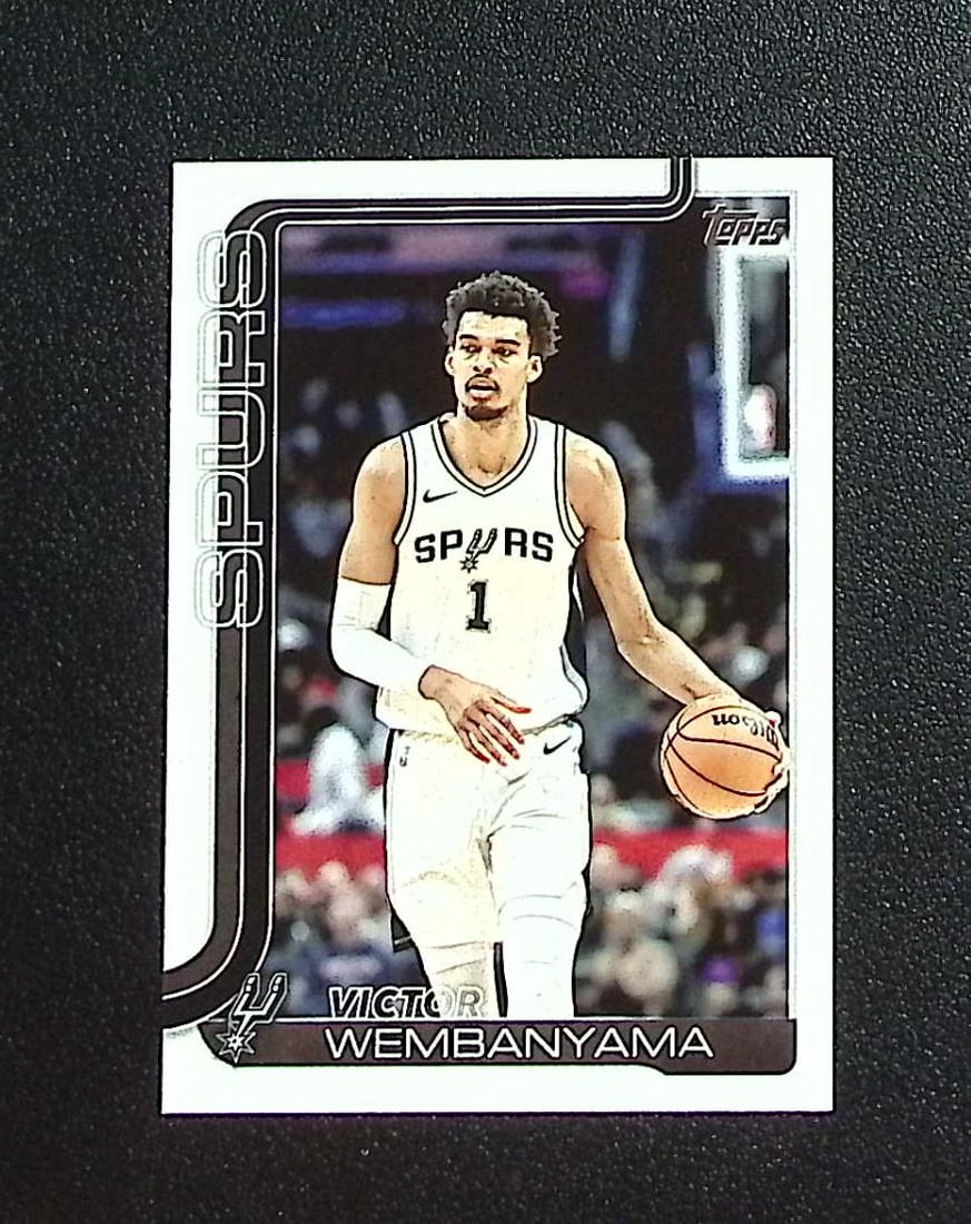 Victor Wembanyama 2025-26 Topps #195 San Antonio Spurs: Topps & Bowman Basketball NBA Trading & Sports Cards, Sports Cards for Sale Near Me, Chrome, Refractor, SP, SSP, Valuable Auction Memorabilia Lots Sold On Line, NBA Championship & Hall of Fame Player 