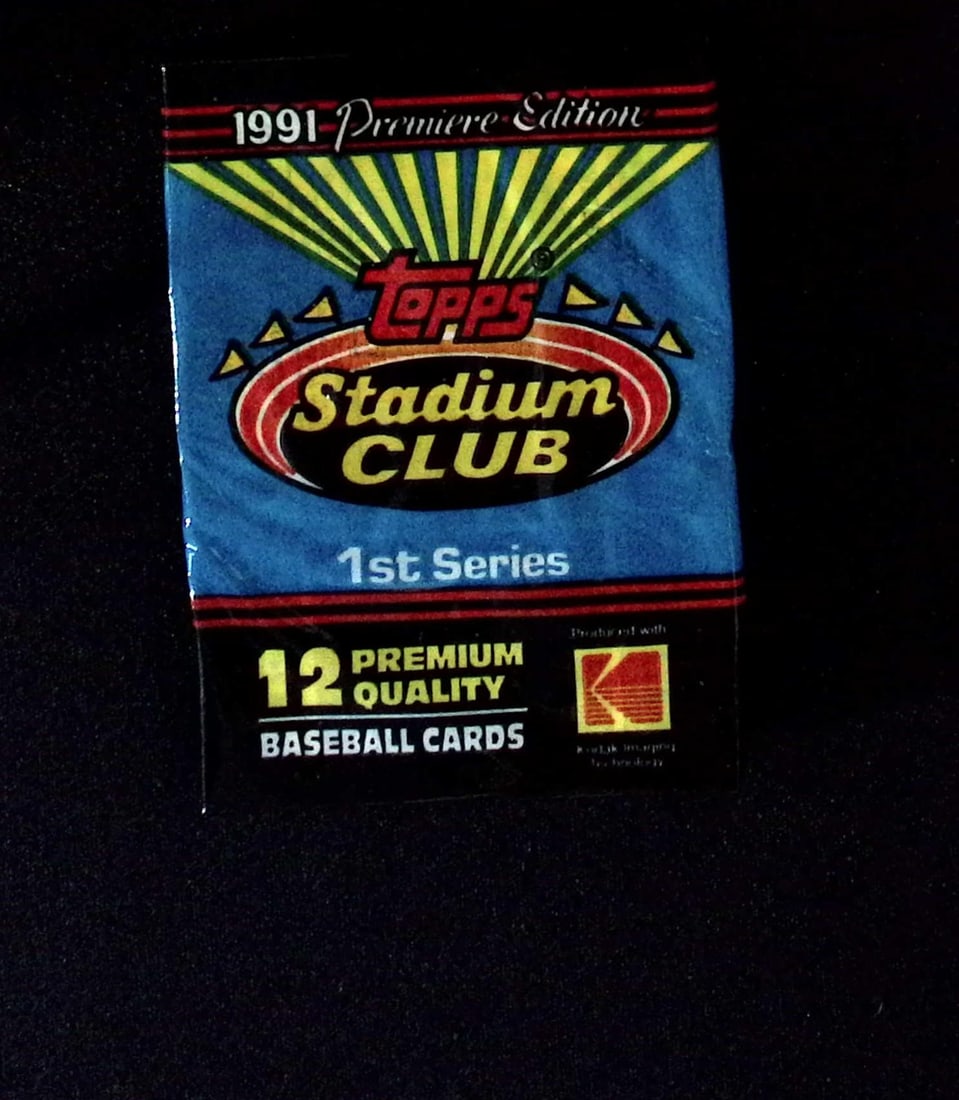 1991 Topps Stadium Club Series 1 Premier Edition Vintage Baseball Retail Box Wax Pack (1 of 1)
