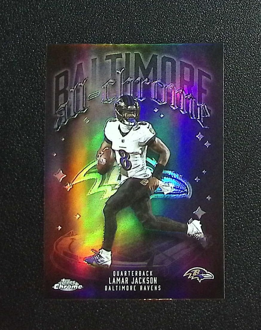 Lamar Jackson All-Chrome Team Refractor 2025 Topps Chrome #ACT-1 Ravens: Topps, Bowman, & Fanatics Baseball MLB Trading & Sports Cards, Sports Cards for Sale Near Me, World Series & Hall of Fame Players Memorabilia, Refractors, X-Fractors, Numbered, SP, SSP, Valuable Aucti