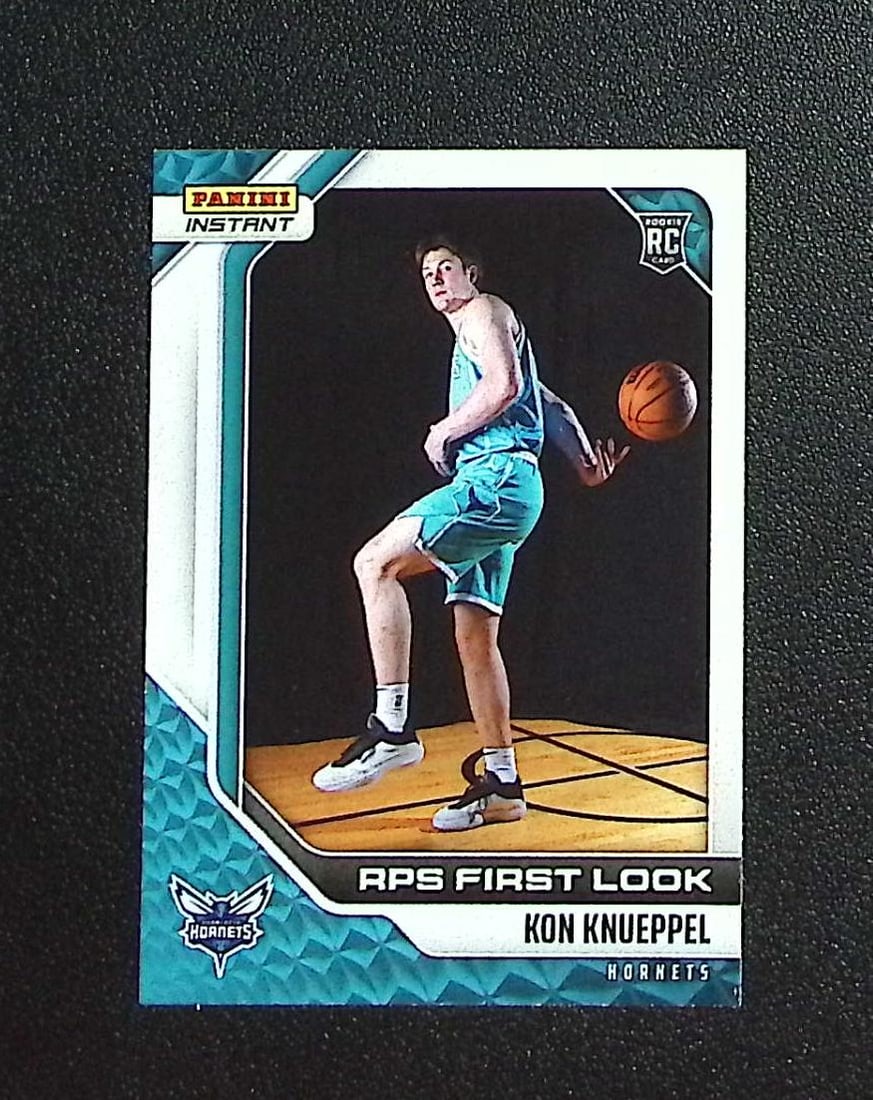 Kon Knueppel Rookie Card /655 2025-26 Panini Instant #RPSFL-4 Hornets: Panini, Donruss Optic, Donruss Select, Prizm, Mosaic, Contenders, Revolution, Phoenix, NBA Hoops, Rookie NFL Sports Trading Cards, Silver, SP, SSP, Wave Prizms, Numbered Cards, Basketball sports Cards