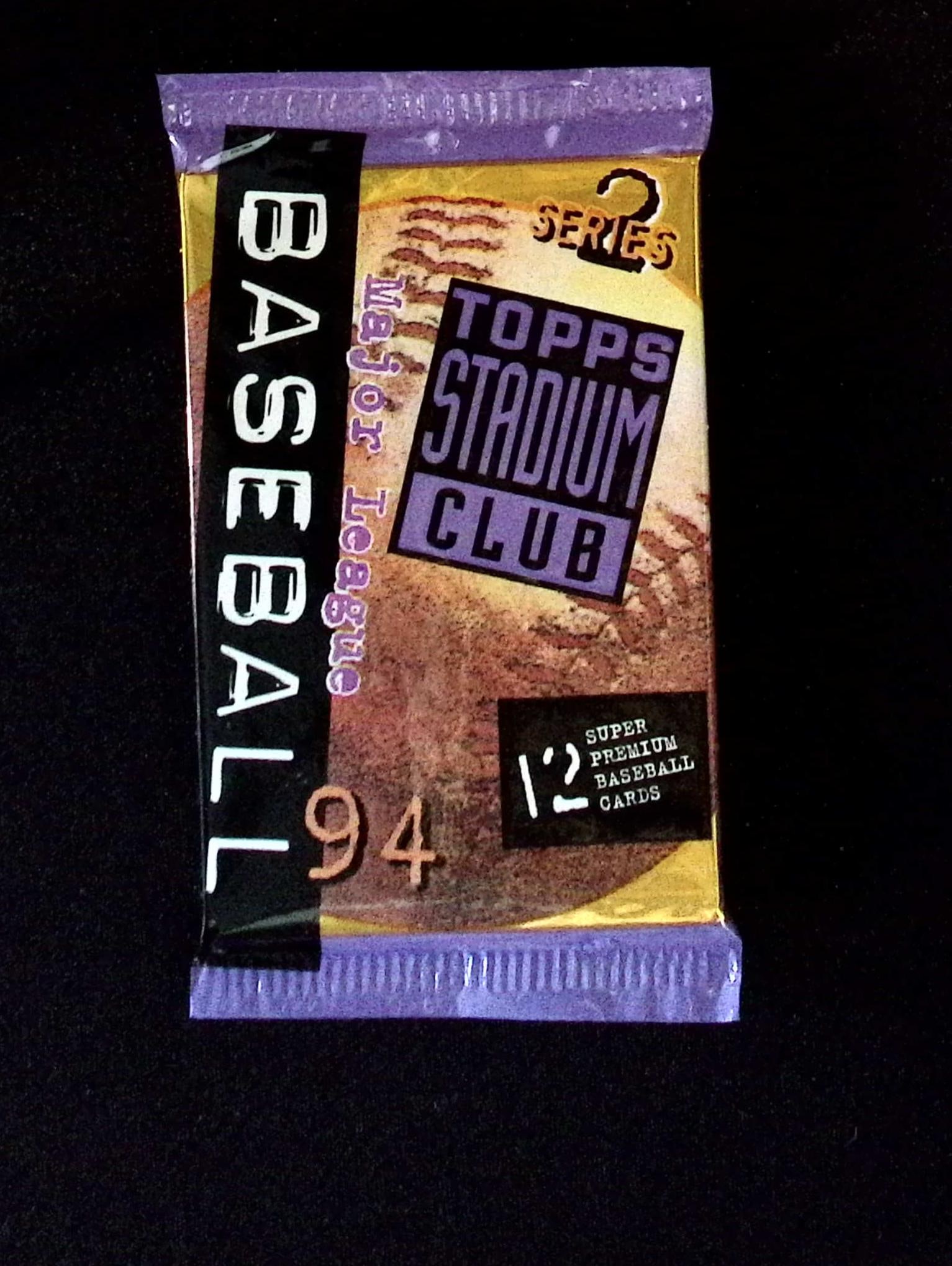 1994 Topps Stadium Club Series 2 Vintage Baseball Retail Box Wax Pack: Vintage Valuable Topps Baseball MLB Trading & Sports Cards, Robin Yount, George Brett, Rickey Henderson, Nolan Ryan, Old Sports Cards for Sale Near Me, World Series & hall of Fame Players, Auction Mem