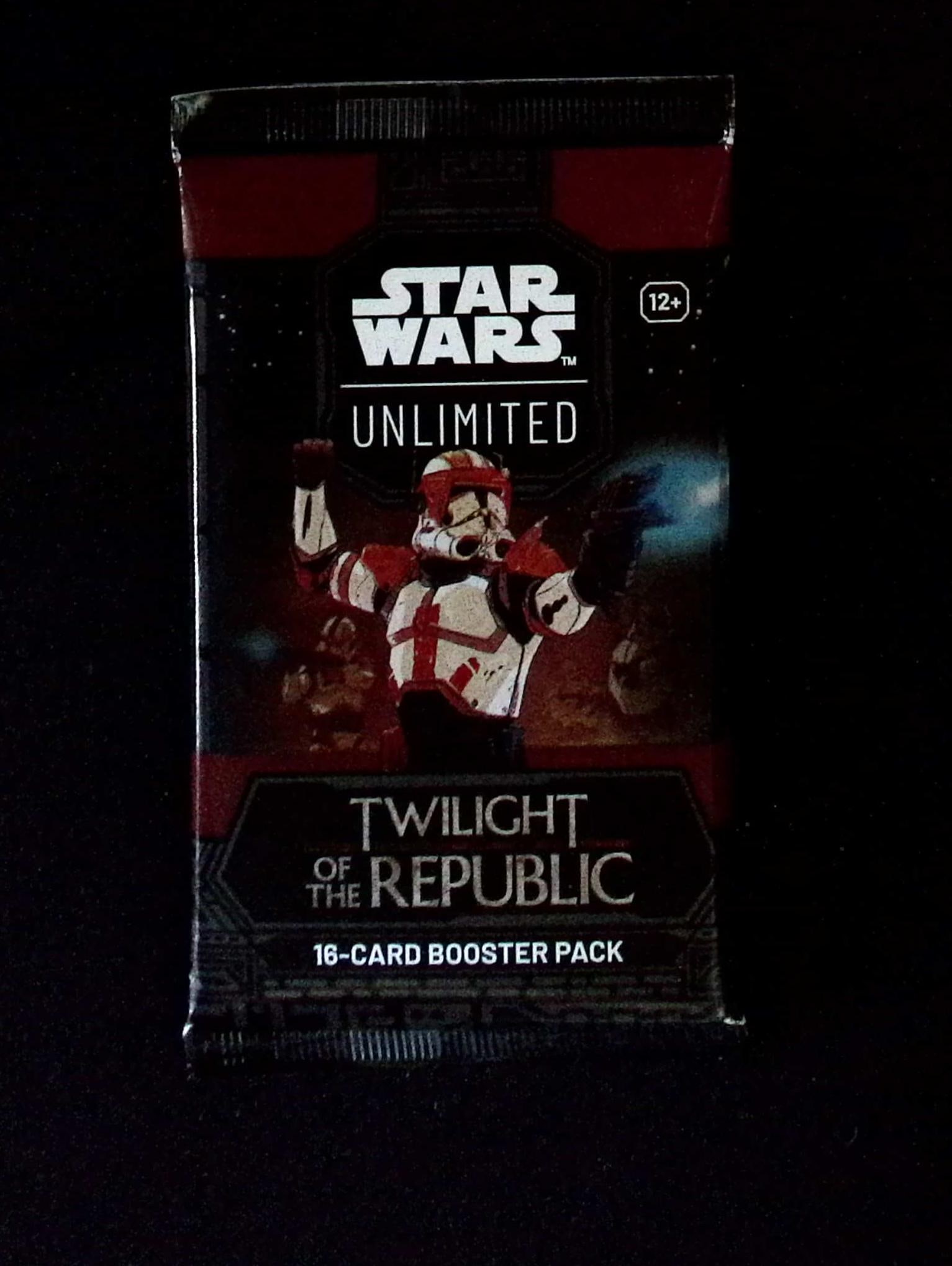 Star Wars Unlimited Twilight of the Republic 16 Card Booster Pack: 1 Rare or Legendary per Pack (1 of 1)