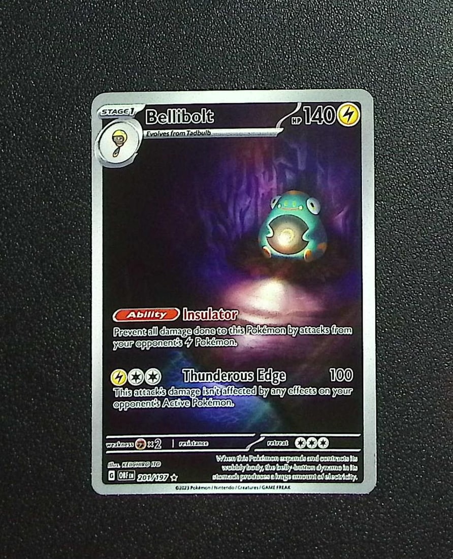 Pokemon Obsidian Flames Bellibolt Illustration Rare #201 (1 of 2)