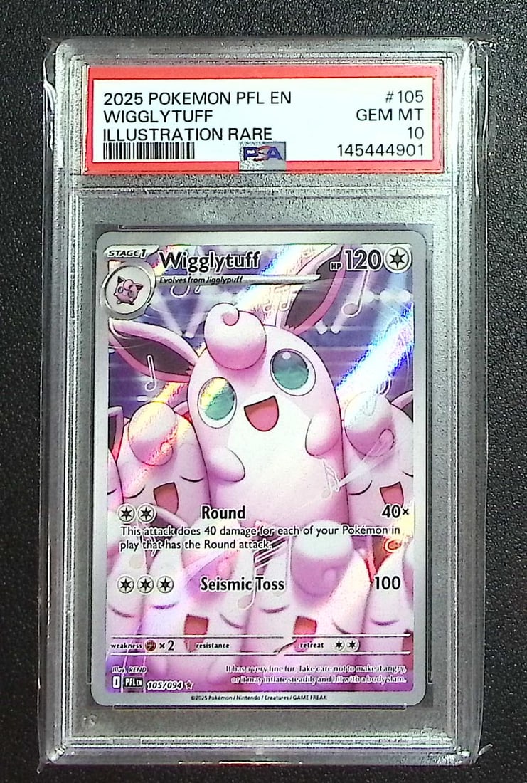 Pokemon Phantasmal Flames Wigglytuff Illustration Rare #105 PSA 10 (1 of 2)
