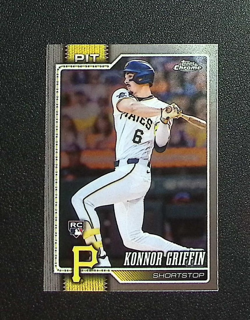 Konnor Griffin Rookie Card 2026 Topps Chrome #74 Pittsburgh Pirates: Topps, Bowman, & Fanatics Baseball MLB Trading & Sports Cards, Sports Cards for Sale Near Me, World Series & Hall of Fame Players Memorabilia, Refractors, X-Fractors, Numbered, SP, SSP, Valuable Aucti