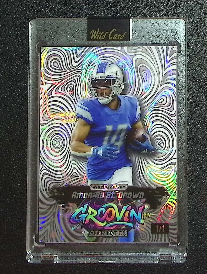 Amon-Ra St. Brown 1/1 2026 Wild Card Alumination #JGRWT-AS Detroit Lions: Wild Card, Football NFL Trading Cards, Old Sports Cards for Sale Near Me, Hall of Fame & Super Bowl Player Cards, Auction Memorabilia Lots for Sale on Line