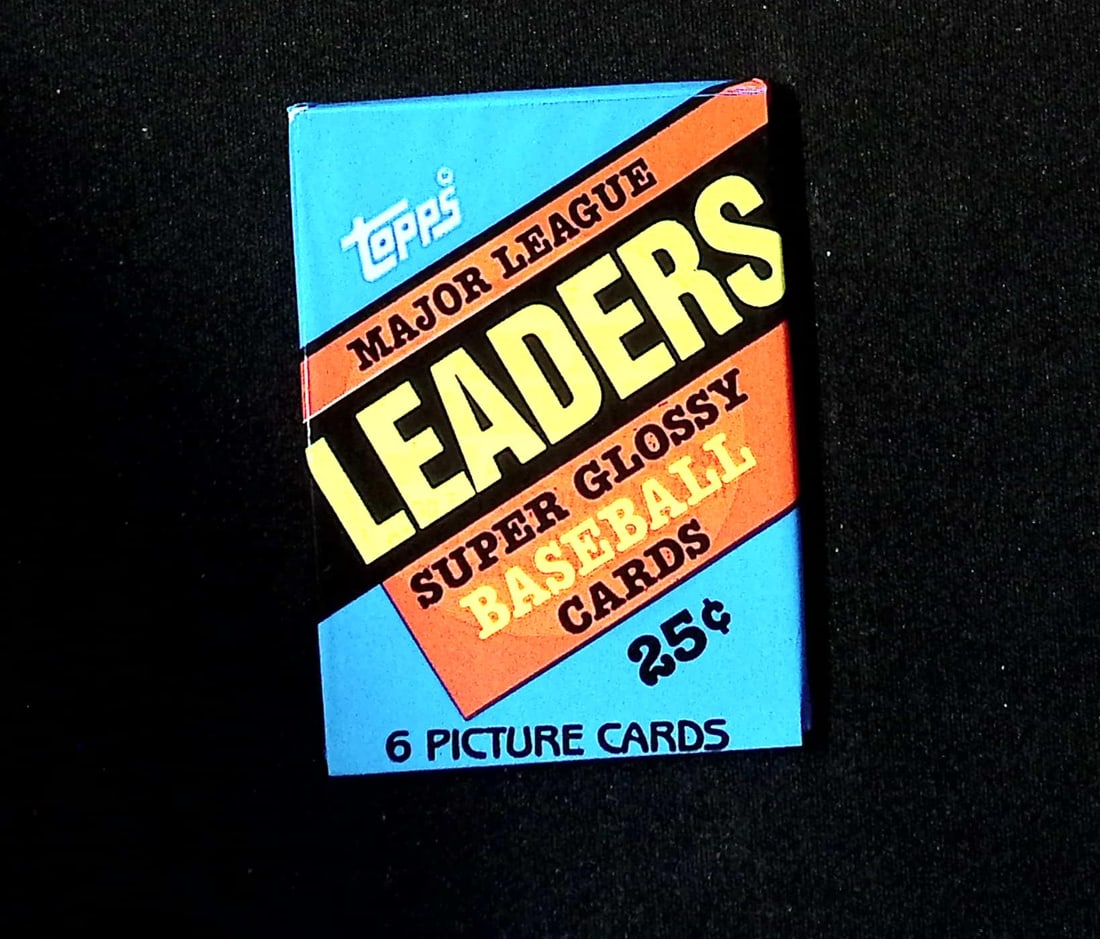 1986 Topps Major League Leaders Super Glossy Vintage Baseball Cards Retail Box Wax Pack Mini Cards (1 of 1)