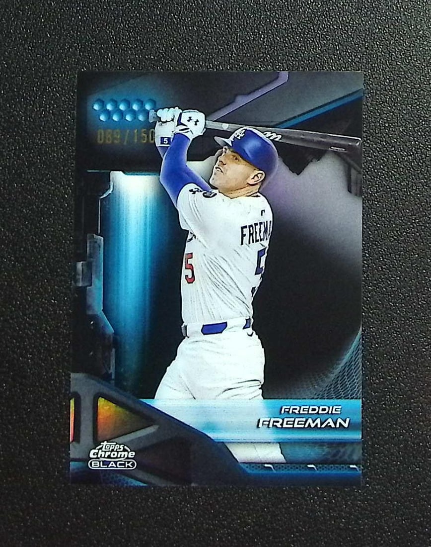 Freddie Freeman Blue /150 2026 Topps Chrome Black #5 Los Angeles Dodgers: Topps, Bowman, & Fanatics Baseball MLB Trading & Sports Cards, Sports Cards for Sale Near Me, World Series & Hall of Fame Players Memorabilia, Refractors, X-Fractors, Numbered, SP, SSP, Valuable Aucti