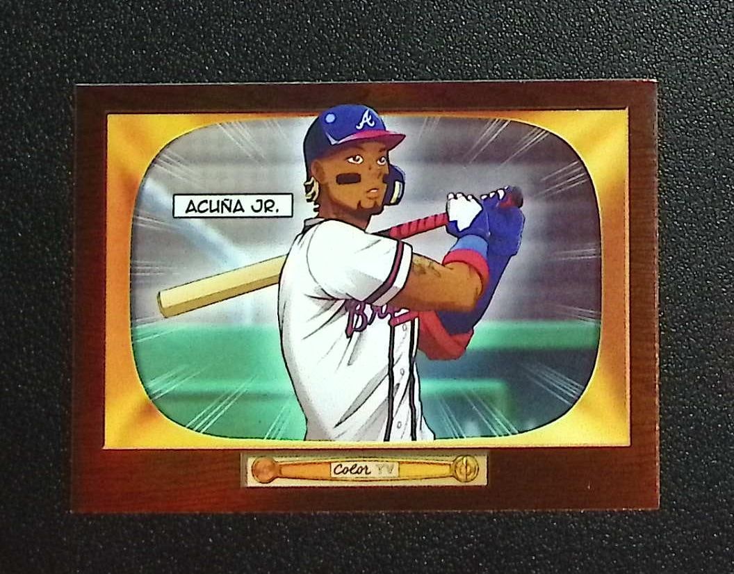 Ronald Acuna Jr. Anime 2024 Bowman Chrome #BA-11 Atlanta Braves: Topps, Bowman, & Fanatics Baseball MLB Trading & Sports Cards, Sports Cards for Sale Near Me, World Series & Hall of Fame Players Memorabilia, Refractors, X-Fractors, Numbered, SP, SSP, Valuable Aucti