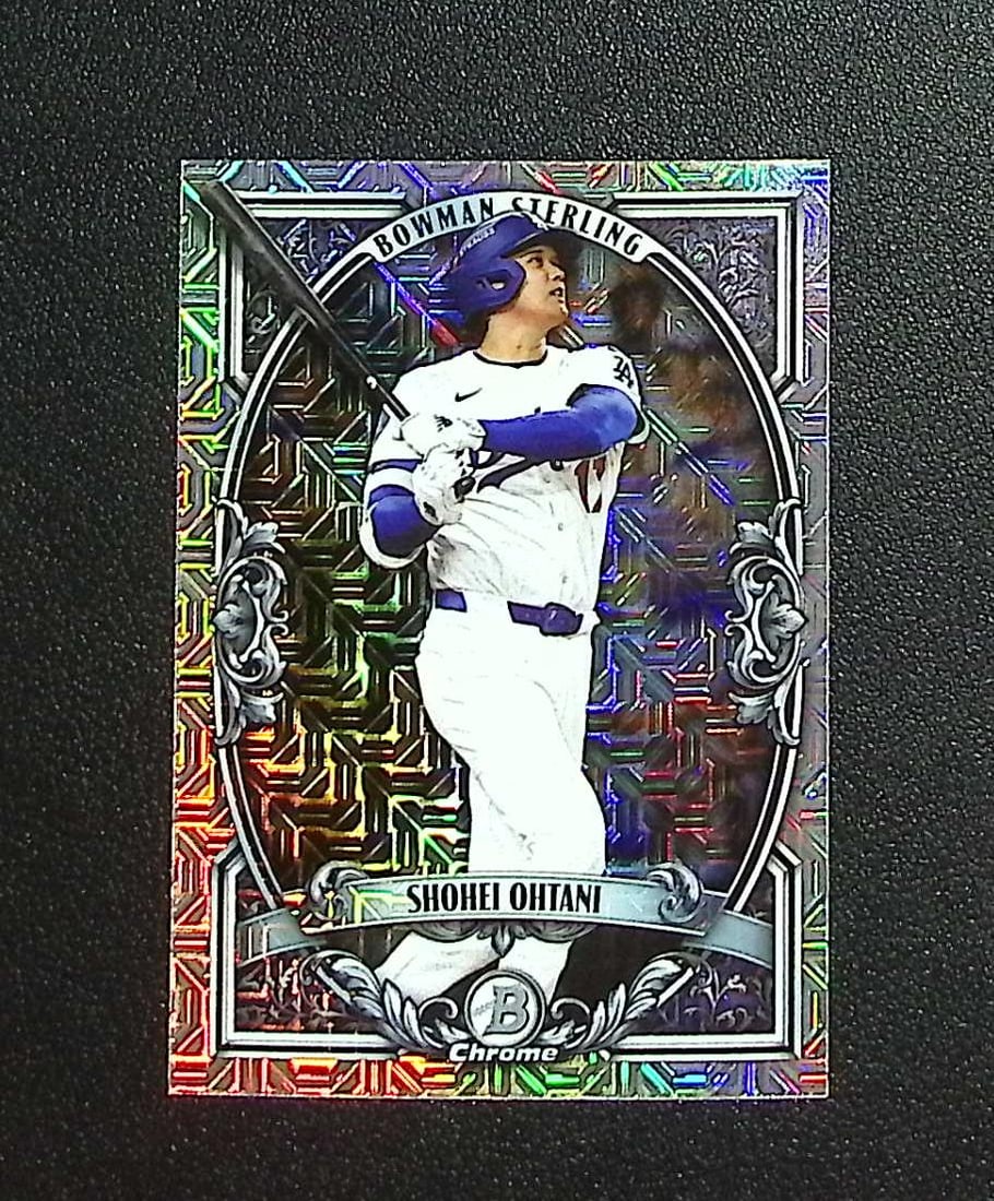 Shohei Ohtani Bowman Sterling Mojo Refractor 2026 Bowman Chrome #BST-6 Dodgers: Topps, Bowman, & Fanatics Baseball MLB Trading & Sports Cards, Sports Cards for Sale Near Me, World Series & Hall of Fame Players Memorabilia, Refractors, X-Fractors, Numbered, SP, SSP, Valuable Aucti
