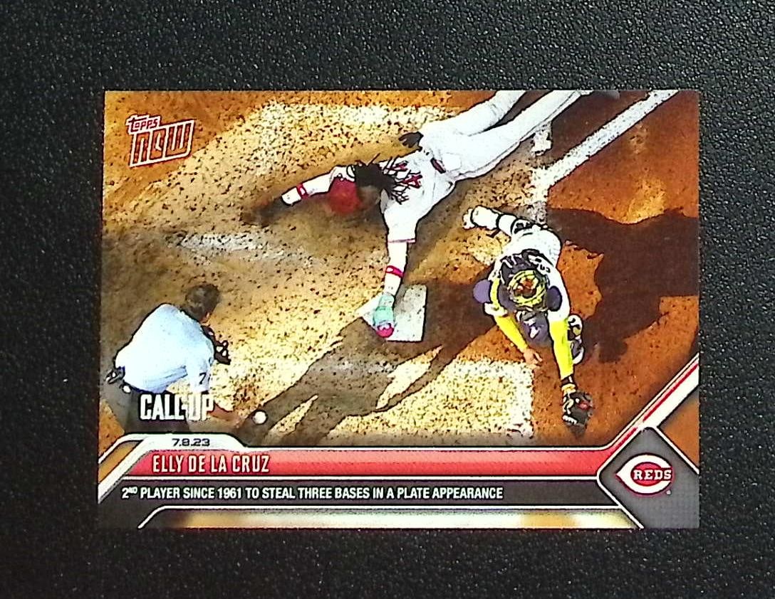 Elly De La Cruz 2023 Topps Now #541 Cincinnati Reds: Topps, Bowman, & Fanatics Baseball MLB Trading & Sports Cards, Sports Cards for Sale Near Me, World Series & Hall of Fame Players Memorabilia, Refractors, X-Fractors, Numbered, SP, SSP, Valuable Aucti