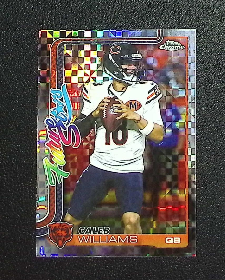 Caleb Williams Future Stars Xfractor 2025 Topps Chrome #FS-1 Chicago Bears: Topps & Bowman Football NFL Trading Sports Cards, Sports Cards for Sale Near Me, Super Bowl & Hall of Fame Player Cards, Resurgence, Composite, SP, SSP, Valuable Auction Memorabilia Lots For Sale On L
