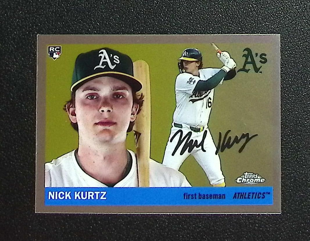Nick Kurtz Rookie Card 2025 Topps Chrome Platinum Anniversary #254 Oakland Athletics: Topps, Bowman, & Fanatics Baseball MLB Trading & Sports Cards, Sports Cards for Sale Near Me, World Series & Hall of Fame Players Memorabilia, Refractors, X-Fractors, Numbered, SP, SSP, Valuable Aucti