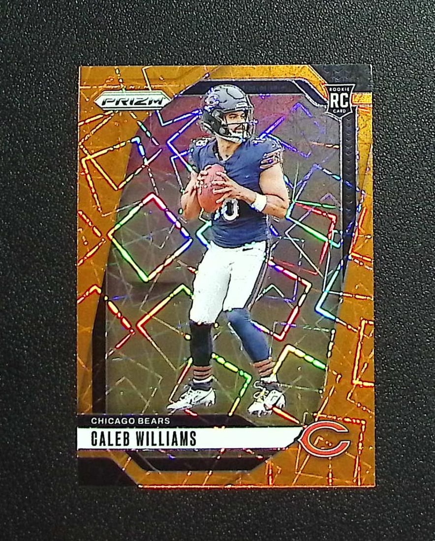 Caleb Williams Rookie Card Orange Lazer 2024 Panini Prizm #301 Chicago Bears: Panini, Donruss Optic, & Donruss Select, Prizm, Mosaic, Contenders, Zenith, Phoenix, Illusions, Absolute, Rookie NFL Sports Trading Cards, SP, SSP, Cards, Football Cards for Sale Near Me, Superbowl & 