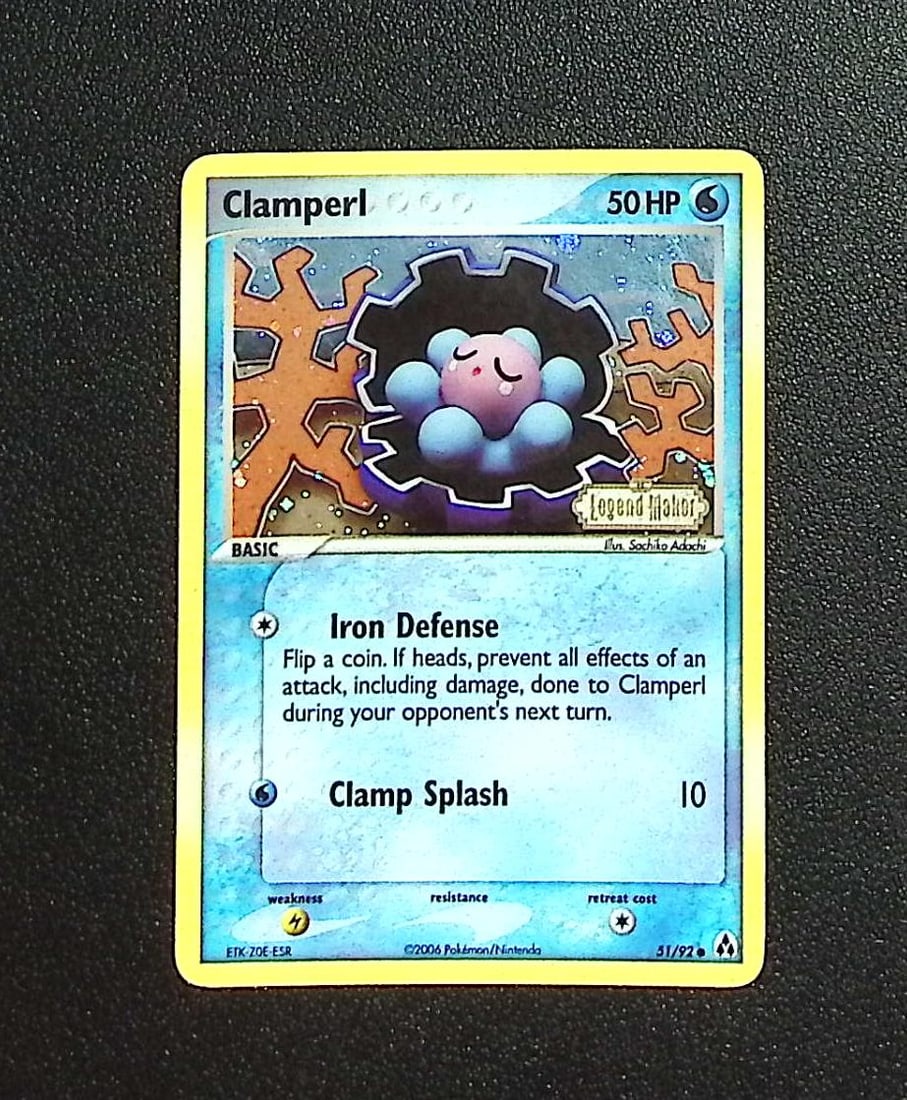 Pokemon Ex Legend Maker Clamperl Reverse Holo #51 LP See Pics: Pokemon Trading Card Game Cards, Charizard, Pikachu, Mewtwo, Reverse Holo, Holo Rare, Secret Rare Cards, Full Art Cards, Eevee, Ultra Rare Card, Illustration Rare, Special Illustration Rare SIR