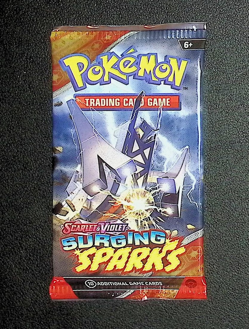 Pokemon Scarlet & Violet Surging Sparks 10 Card TCG Booster Pack, Charizard, Pikachu, Holo: Pokemon Trading Card Game Cards, Charizard, Pikachu, Mewto, EX, Referse Holo, Holo Rare Cards, Secret Rare Cards, Full Art Cards, Evee, 3 Stars Ultra Rare Cards, Double Rare, Illustration Rare, Specia
